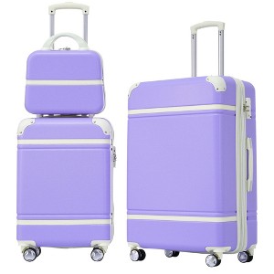 20"/24"/28" Hardshell Luggage, Lightweight Spinner Suitcase with TSA Lock, with/without Cosmetic Case 4M -ModernLuxe - 1 of 4