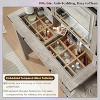 SinCiDo 48" Farmhouse Makeup Vanity Desk w/ Sliding High Definition Mirrors, Charging Station, LED Lights, 7 Drawers & Shelves, Bedroom Vanity Desk - 4 of 4