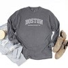 Simply Sage Market Women's Embroidered Boston Massachusetts Long Sleeve Garment Dyed Tee - 3 of 3
