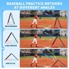 2-in-1 Baseball Rebounder Net with 9 Pocket Nets and Adjustable Angles, Dual-Sided Baseball Pitching Nets Soccer/Softball/Baseballs Training Equipment - 4 of 4