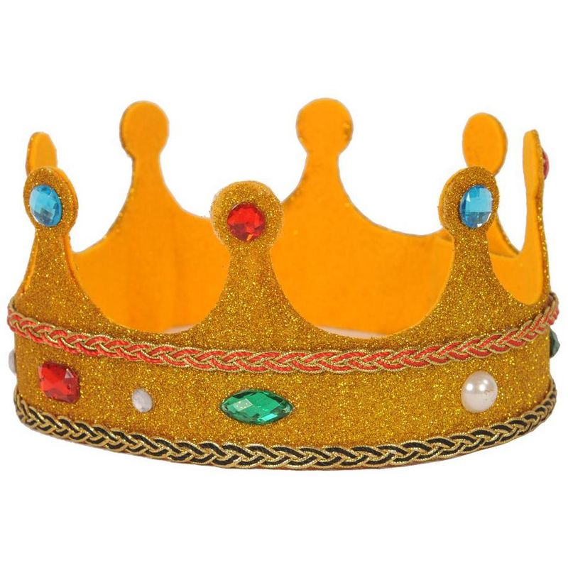 Dress Up America Gold Crown for Kids - One Size Fits Most, 1 of 4