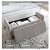 Pinmoco 44" Corduroy Storage Ottoman Bench, Upholstered Bench for Entryway Bedroom and Living Room with Storage - 2 of 4