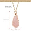 Natural Stone Chain Irregular Healing Crystal Raw Quartz Handmade Wrapped Gemstone Necklace for Women Men, Rose Quartz - 4 of 4