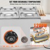 VEVOR 24QT Commercial Food Warmer, 5-Pan Electric Steam Table, 1200W Professional Countertop Stainless Steel Buffet Bain Marie with 86-185°F Temp - 4 of 4