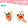Unique Bargains Satin Romantic Durable Elegant Rose Corsage and Boutonnieres Set 2 Pcs - 2 of 4