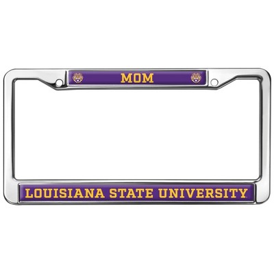 LSU Mom Full Size Standard License Plate Metal Frame