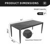 Christopher Knight Home Southey 71" Aluminum Rectangle Dining Table with Stone Top and Umbrella Hole - 3 of 4