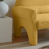DOMETOUR Lambs Wool Loveseat for Living Room, Modern Teddy Fabric Couch Sofa With 2 Lumbar Pillows - 2 of 4