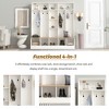 Chic Crate-Wide Hall Tree – Storage Bench/Shoe Cabinet | Cube Storage + 8-Hook Coat Rack | Entryway/Mudroom | White - 4 of 4