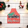 Unique Bargains Christmas Aprons Christmas Celebration in English Tree Carrier Linen Red Black Green Beige 21.65"x26.77" 1 Pcs - 2 of 4
