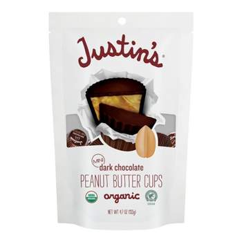 Justin's Dark Chocolate Candy Peanut Butter Cups - 4.7oz