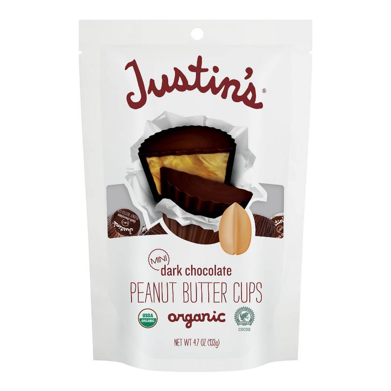 Justin&#39;s Dark Chocolate Candy Peanut Butter Cups - 4.7oz, 1 of 7