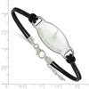 Black Bow Jewelry Sterling Silver Alpha Epsilon Phi Greek Life Strand Bracelet 7 Inch - 2 of 3