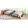 Metal Full Size Convertible Bunk Bed with 2 Drawers, Black - 4 of 4