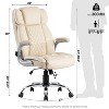 Swivel Office Room Chair Executive Desk Chair,Executive Chair Home Office Chair With Adjustable Armrest,Back Support For Chair-The Pop Home - 3 of 4