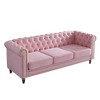 84.65" Chesterfield Velvet Sofa, Gold Trim Tufted Couch with High-Density Foam, 750lb Capacity Solid Pine Frame - 3 of 4