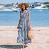 Women's Striped Tiered Ruffled Maxi Dress - Cupshe - 2 of 4