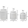 KOVOT 3 Piece Ceramic Canister Set With Air-Sealed Lids & Bonus Decal Labeling Stickers - Ivory White With Antique-Style Finish (108oz, 86oz, & 40oz) - 3 of 4