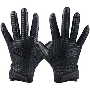 Battle Sports Doom 1.0 Adult Football Receiver Gloves - Black - 1 of 3