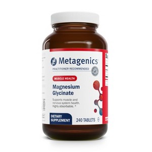 Metagenics Magnesium Glycinate, Highly Absorbable, Sleep, Stress, Muscle, Bone, Heart & Nerve Support, Gluten-Free, Non-GMO, Vegetarian, 240 Tablets - 1 of 4