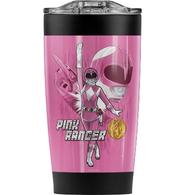 Power Rangers Pink Ranger Steel Tumbler 20oz Coffee Travel Mug