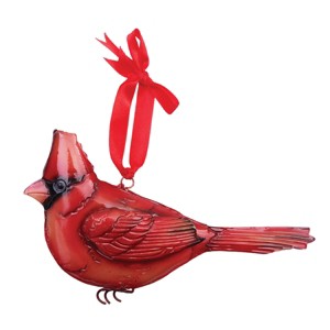 Gallerie II Metal Capiz Cardinal Ornament - 1 of 3