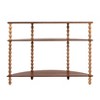 3-Tier Curved Accent Table with Beveled Shelves and Doweled Legs - 4 of 4