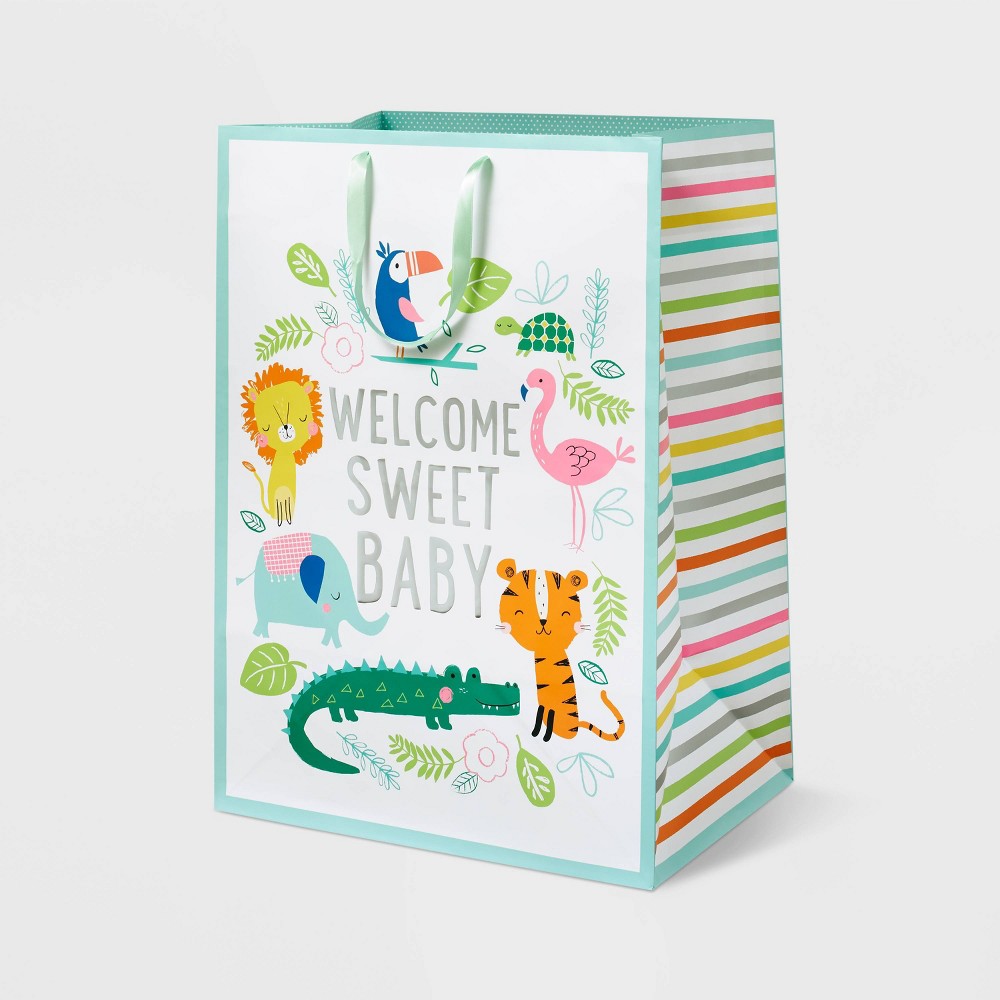 Photos - Other Souvenirs XL 'Welcome Sweet Baby' Jungle Colossal Cub Gift Bag - Spritz™