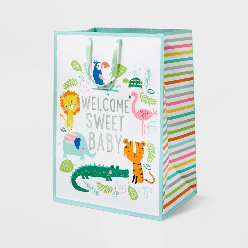 XL &#39;Welcome Sweet Baby&#39; Jungle Colossal Cub Gift Bag - Spritz&#8482;, 1 of 6