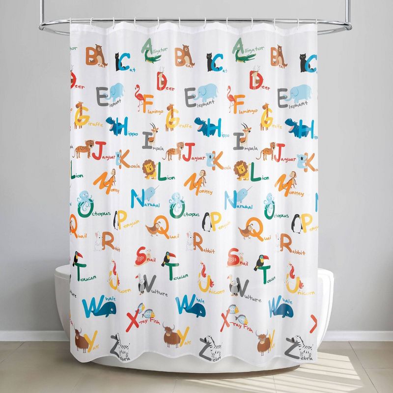 Animal Alphabet Kids&#39; Shower Curtain - Allure Home Creations, 6 of 9