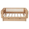 GDFStudio Orvian Modern Twin Size Wooden Platform Bed with 2 Wheeled Drawers - 4 of 4
