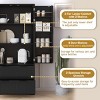 Tall Kitchen Pantry Cabinet with 2 Large Drawers, Adjustable Shelf, 8 Door Spice Racks, Fluted Freestanding Storage Organizer-The Pop Home - 4 of 4