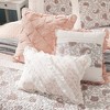 Sapphtopaz 6 Piece Bedding Quilt Set Floral Print Pattern Contrasting Colors Reversible Quilt Set with Throw Pillows - 3 of 4
