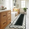 Coucheta Scalloped Hallway Runner Area Rug, Washable Non-Slip Low Pile Area Rug for Kitchen, Entryway, Living Room, Multi-Color & Size - 2 of 4