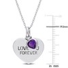 EVERLY JEWELRY | Sterling Silver 3/8ct TGW African Amethyst Pendant with Chain, 18 inc - 2 of 4