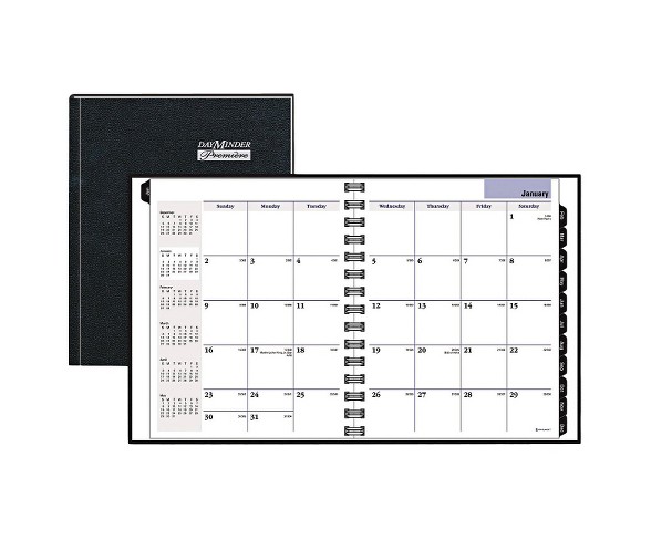 AT-A-GLANCE&#174; DayMinder&#174; Hard-Cover Monthly Planner 6 7/8 x 8 5/8 Black 2018