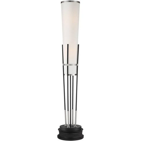Possini Euro Design Flute Modern Torchiere Floor Lamp With Riser 68 1/2