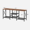 Itopfox TV Stand for 55 Inch TV, Entertainment Center with 3-Tier Open Shelves, TV Console Table for Living Room, Bedroom, Rustic Brown - 3 of 4