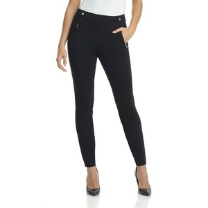 Rekucci Women's Secret Figure Pull-On Stretchy Knit Skinny Pants – Office Yoga Style, Tummy Control, Professional Look - 1 of 4