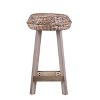 Rutina Backless Round Water Hyacinth 24" Stools - (Set Of 2) - BC1724 - Weathered Grey - SEI - 4 of 4