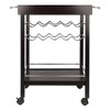 Johnnie Bar Cart Dark Espresso - Winsome: Hardwood Beverage Trolley with Wine Storage, 30 Day Limited Warranty - image 2 of 4