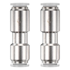 Unique Bargains Nickel Plated Brass Push To Connect One Way Quick Release Check Valve 2 Pcs - 1 of 4