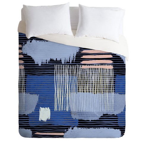 Twin Twin Xl Ninola Design Geometric Abstract Duvet Set Blue