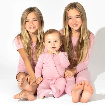 Bellabu Bear Baby Dusty Rose Bamboo Convertible Footie