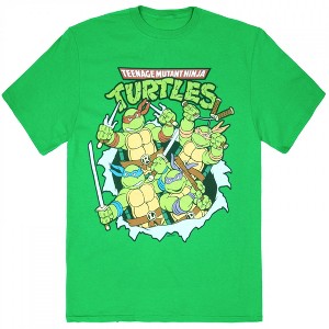 Mens Teenage Mutant Ninja Turtles Retro Tear Through T-Shirt - 1 of 3