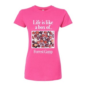 Women's - Forrest Gump - Life Is Like A Box Of Chocolates Juniors Fitted Graphic T-Shirt - 1 of 3