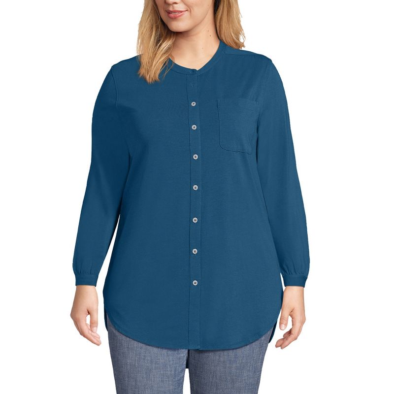 Lands' End Women's Long Sleeve Jersey A-line Tunic, 1 of 6