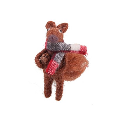 Gallerie II Brown Squirrel with  Scarf Christmas Xmas Ornament