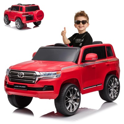 12V Electric Car for Kids, Land Cruiser with Remote Control, 3 Speeds, Music, Horn, LED Lights