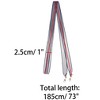 Allegra K Women's Organza Long Narrow Skinny Stripe Pattern Bag Handle Decor Waistband Scarf - 3 of 4